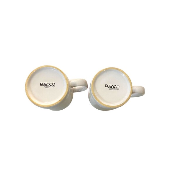 Vintage Enesco Christmas Poinsettia Holly Leaf Mug Coffee Tea 9 Piece Set - Picture 7 of 10